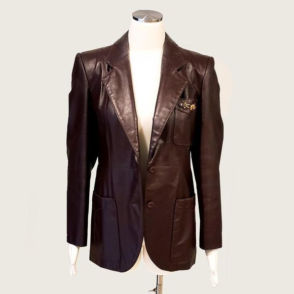 Etienne Aigner Leather Jacket - Picture 2 of 15